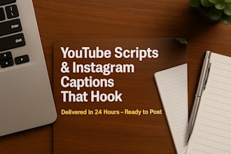 write viral scripts and captions for youtube and instagram