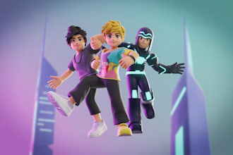 create professional roblox game thumbnails, icons, and banner art