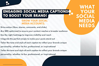 write creative captions for instagram, facebook, or linkedin