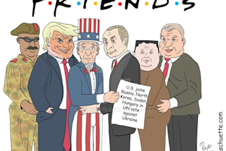 create political and editorial cartoon