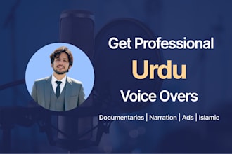 do high quality professional urdu voice over