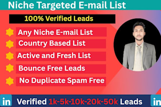 do niche targeted verified bulk and valid email list for email marketing