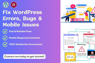 fix wordpress critical error, bug, or mobile responsive issue