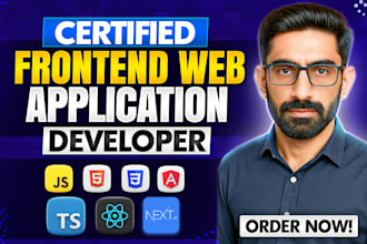 be frontend developer using react js, nextjs, angularjs, html, css, javascript