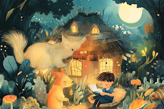 create a cute character for children book