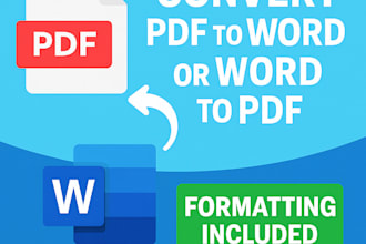 convert PDF to word or word to PDF and format it professionally