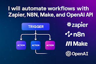automate workflows with zapier n8n make com openai API