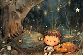 draw professional children story book illustration and cover