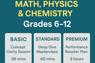 teach math, physics, and chemistry from grades 6 to 12