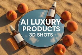create luxury product mockups with surreal ai 3d style