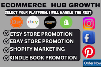 promote your etsy, ebay, amazon and shopify store to boost your sales