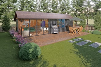 create realistic 3d renderings for your tiny house or small cabin design