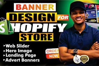design shopify store banners, sliders and hero images