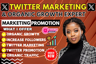 be expert twitter marketing manager to grow  followers and brand organically
