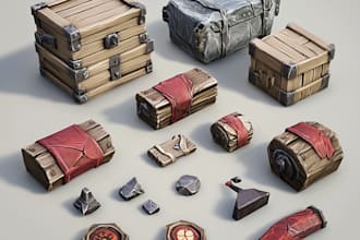create 3d props and objects for your games