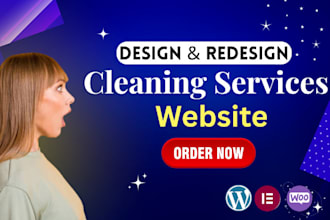 create, design or redesign cleaning services website, residential or commercial