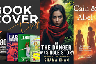 design professional book cover or ebook cover, kdp cook cover, book cover design