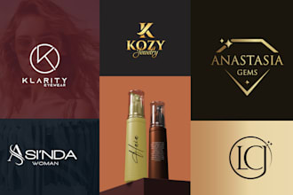 do luxury modern text initial letter and monogram logo design