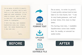 ocr text extraction from PDF, handwriting or images