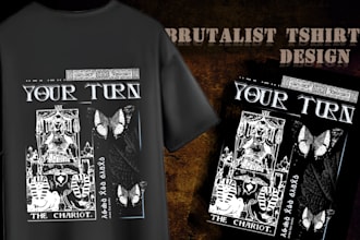 design urban edgy brutalist streetwear tshirt graphic