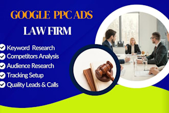 run and optimize google ppc ads for lawyers, law firms in USA and UK