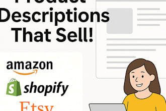 write product descriptions for amazon, shopify, aliexpress