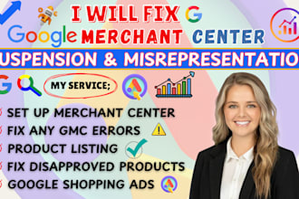 fix google merchant center misrepresentation suspension and disapproved products