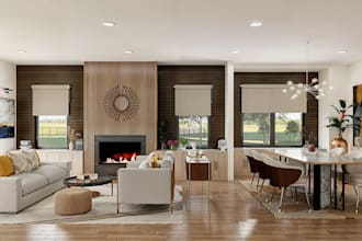 revamp realistic interior commercial design,stair case,chairs,bedroom,floor plan