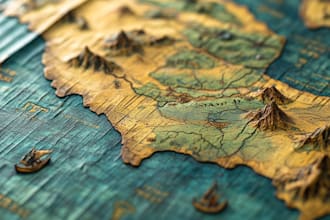 make fantasy map illustration for dnd, novels and games