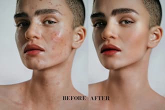 professionally do retouching, headshots, potrait photo edits naturally