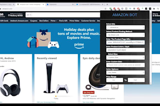 build amazon bot, craiglist bot, walmart bot,marketplace bot, ebay bot, etsy bot