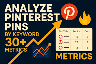analyze pinterest pins by keyword with 30 metrics