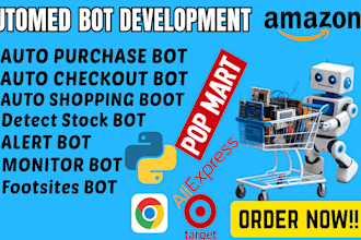 build auto purchase bot, auto buying bot, popmart bot, auto checkout bot