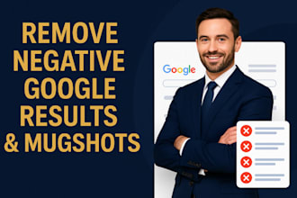 remove or suppress negative google search results, mugshots, and false news
