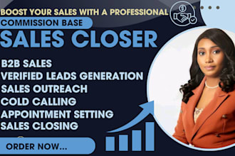 commission sales closer online sales b2b leads generation sales rep cold calling