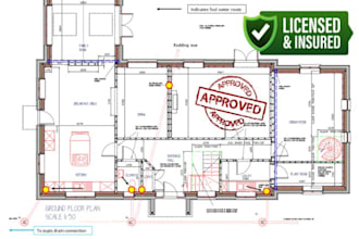design storm water drainage plan and pipe network  with plan and profile