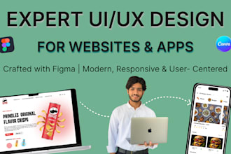 make modern UI design in figma and canva