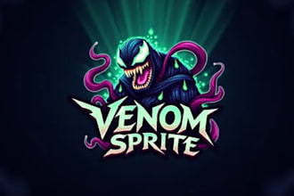venom sprite mascot logo for you with express delivery