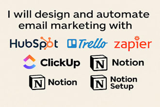 design and automate email marketing with trello zapier notion clickups