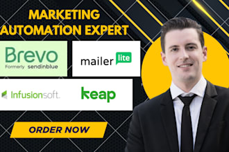 email campaign automation on mailerlite keap brevo landing page email marketing