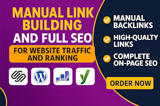 manual link building and full SEO for website traffic and ranking