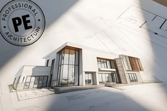 licensed florida, california, USA architect building plan stamp for approval