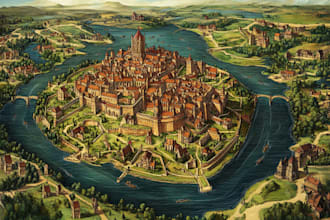 make your dream fantasy city map for rpg and