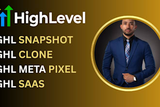 do ghl snapshot, clone, meta pixel, crm, saas