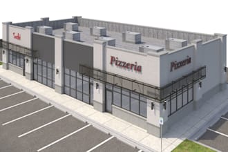 create 3d gas station,filling, station,minimart design, petrol station,3ds max
