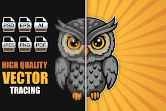 do vector tracing logo , vectorize image in adobe illustrator