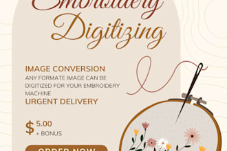 digitize text logo and image into embroidery designs