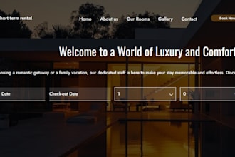 design short term rental website, airbnb website, vacation rental website