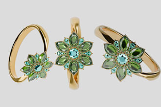 design realistic 3d jewelry visualization 3d jewelry cad design 3d jewelry model