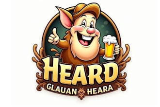quality beer cartoon mascot logo with express delivery